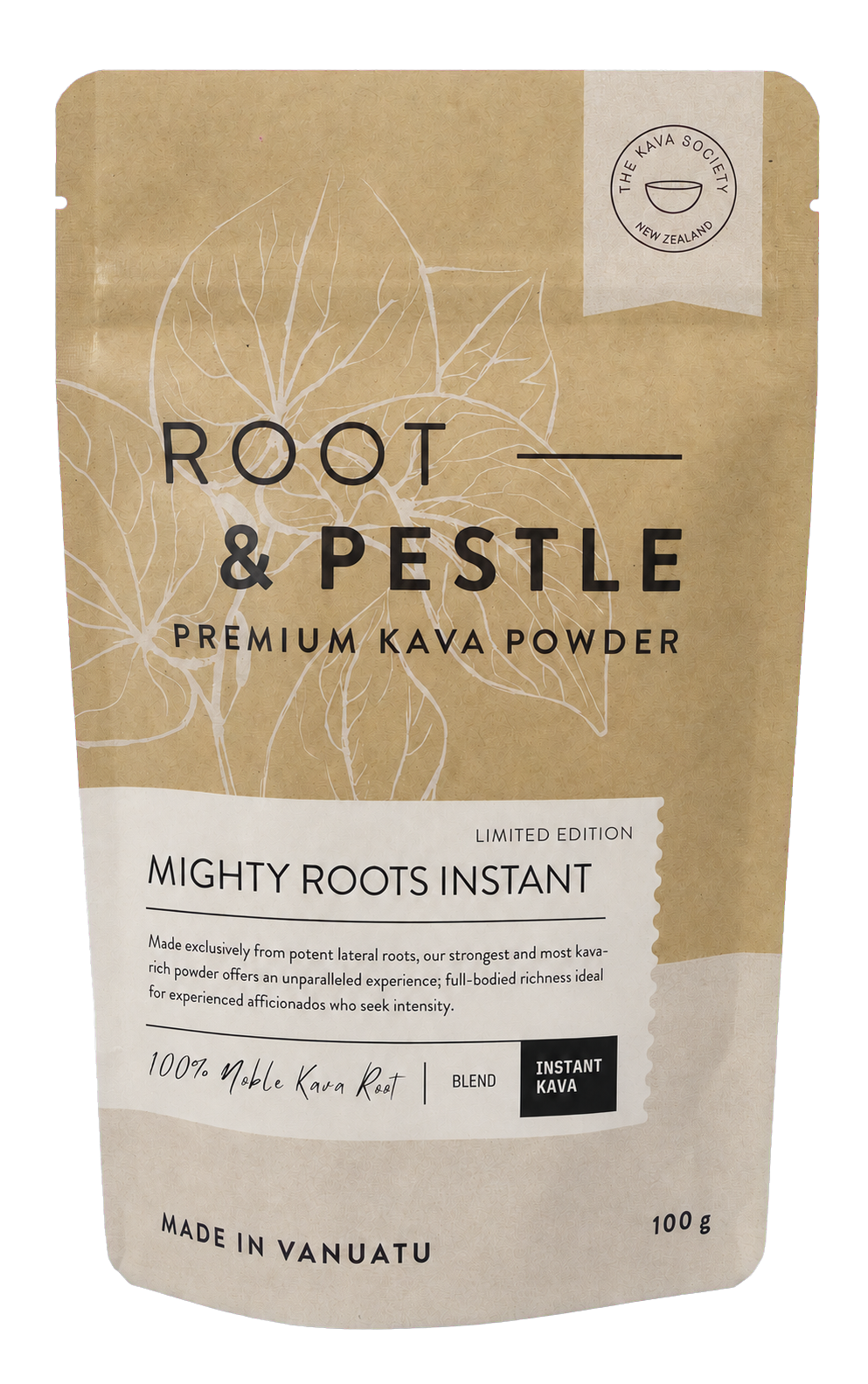 Mighty Roots Instant Green Kava 100g pouch