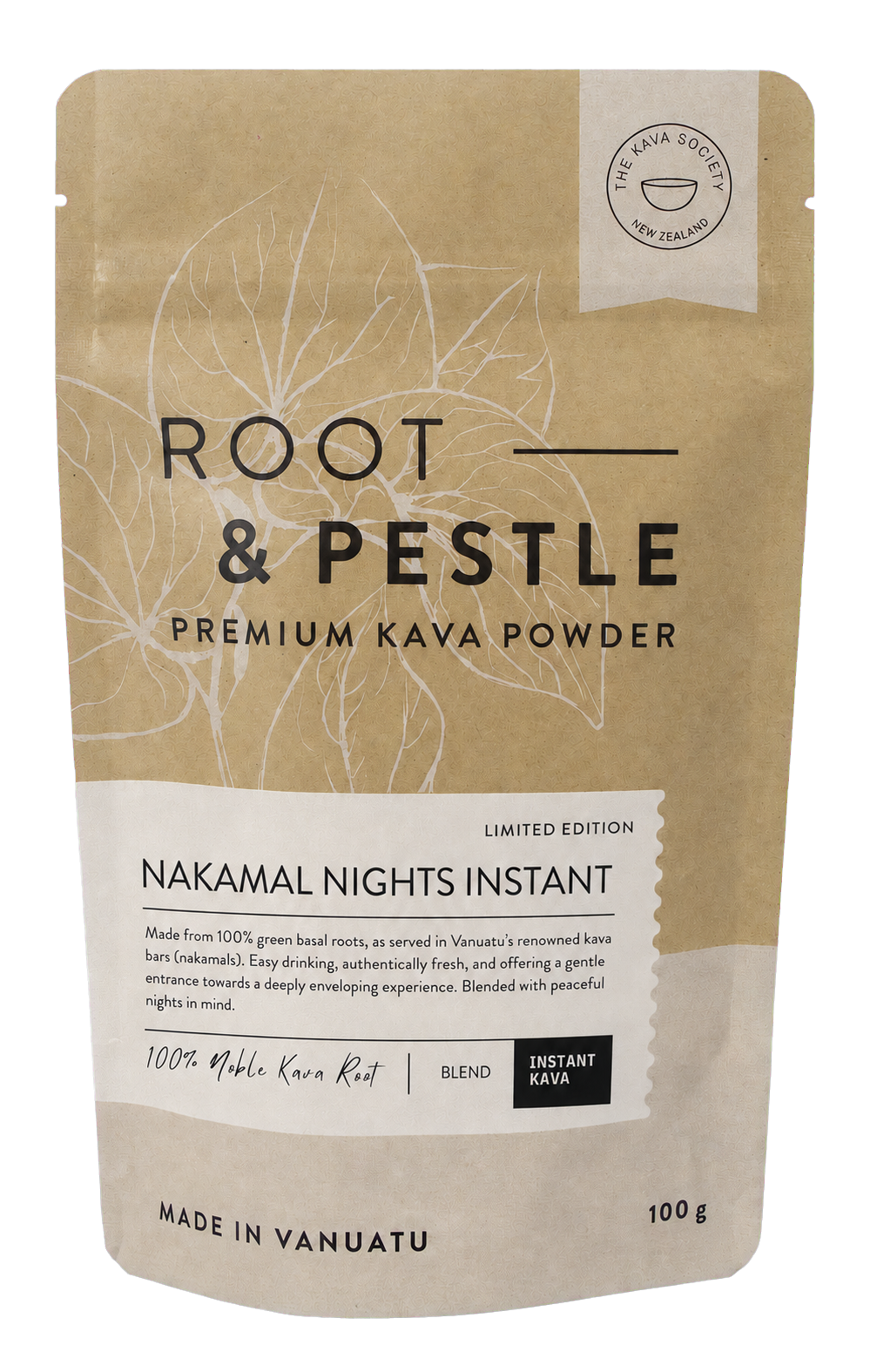 Nakamal Nights Instant Green Kava 100g pouch