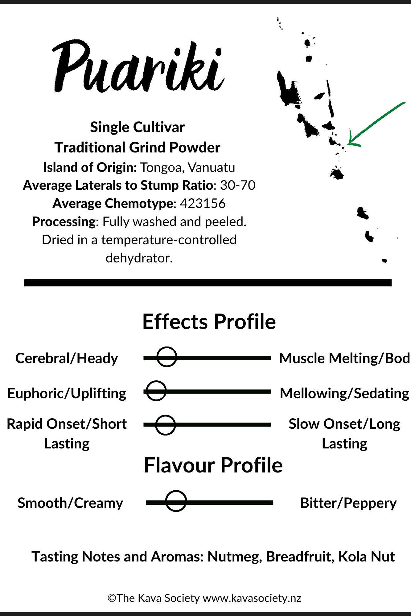Puariki Single Cultivar Traditional Kava